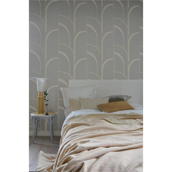 Arch Deco Wallpaper - Half Robyn Blue