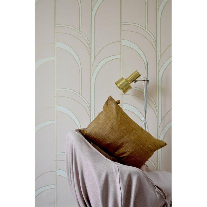 Arch Deco Wallpaper - Half Robyn Blue