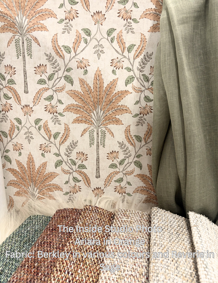 Ariara – Palm Trellis Wallpaper – Orange