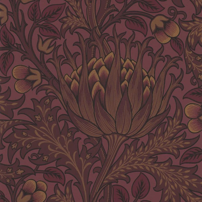 Artichoke Wallpaper - William Morris - Wine