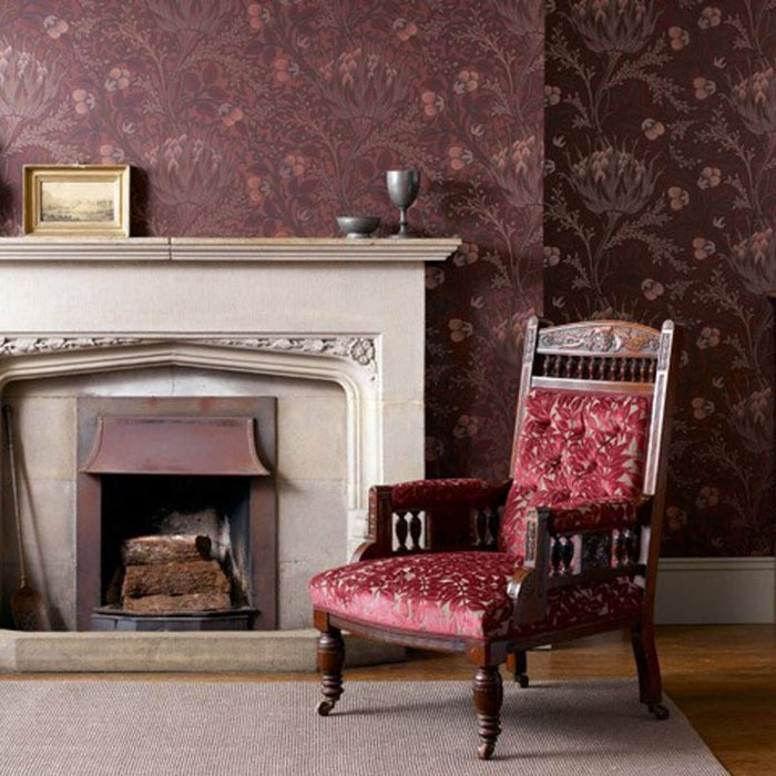 Artichoke Wallpaper - William Morris - Wine