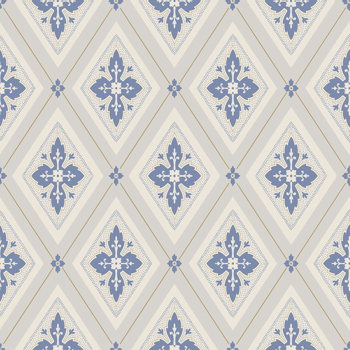 Astrid Flora Wallpaper - Blue