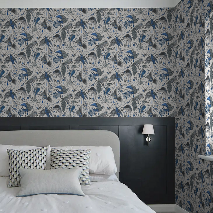 Audubon by Emma J Shipley Wallpaper - Blue