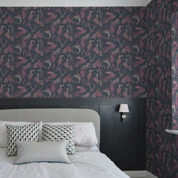 Audubon by Emma J Shipley Wallpaper - Pink