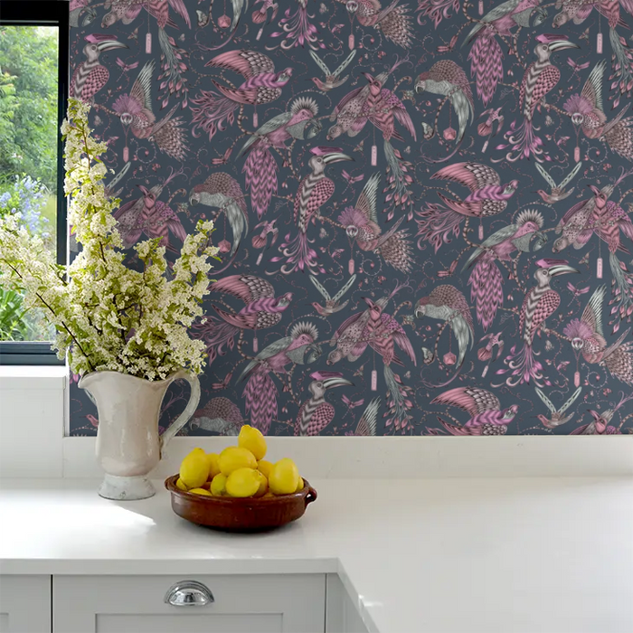 Audubon by Emma J Shipley Wallpaper - Pink