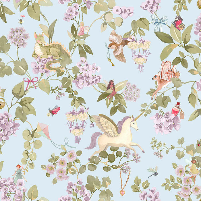 Away with the Fairies Wallpaper - Blue