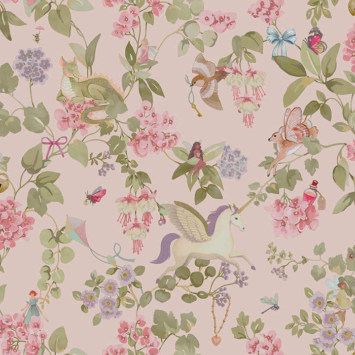 Away with the Fairies Wallpaper - Pink