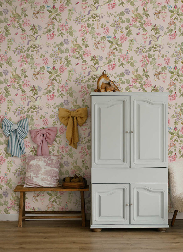 Away with the Fairies Wallpaper - Pink