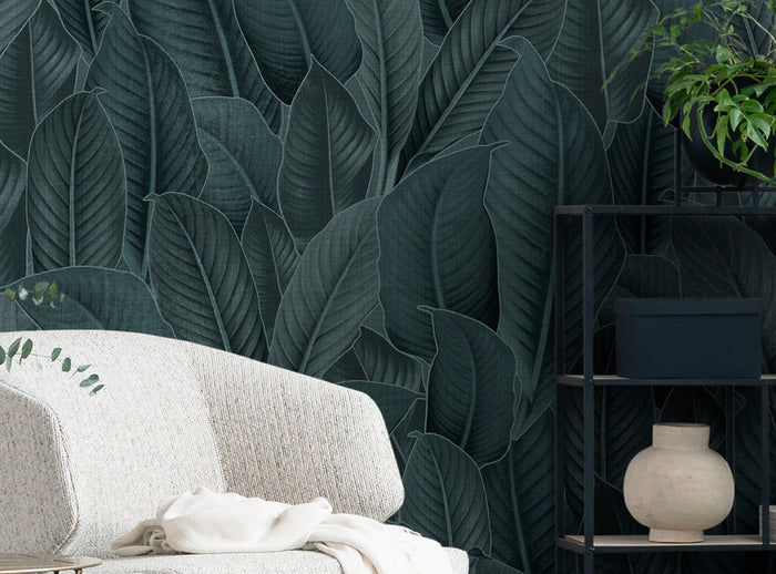Bain de Feuilles - Custom Sized Wallpaper Mural (per m2)