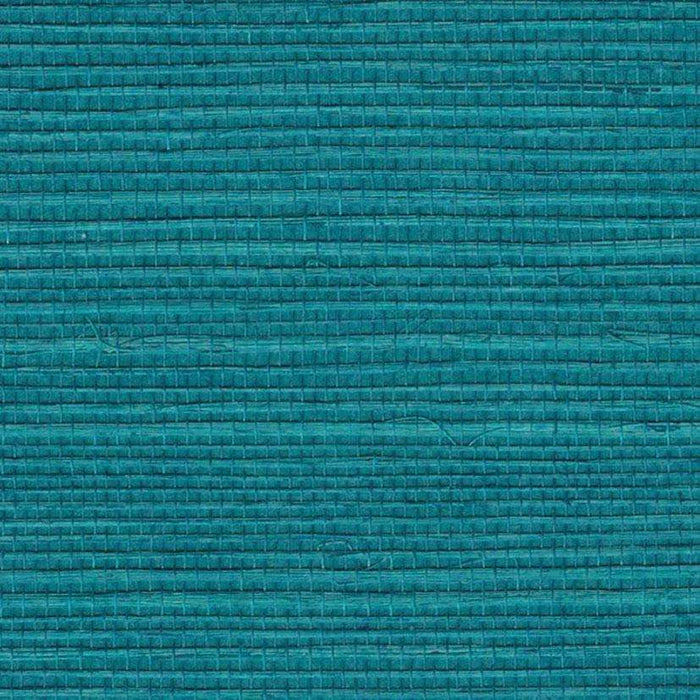 Bali 2 - Grasscloth Wallpaper - Brilliant Turquoise