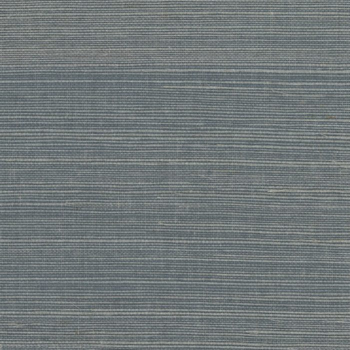 Bali 2 - Grasscloth Wallpaper - Smokey Grey Blue