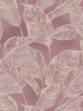 Banana Grove - Leaf Wallpaper - Pink