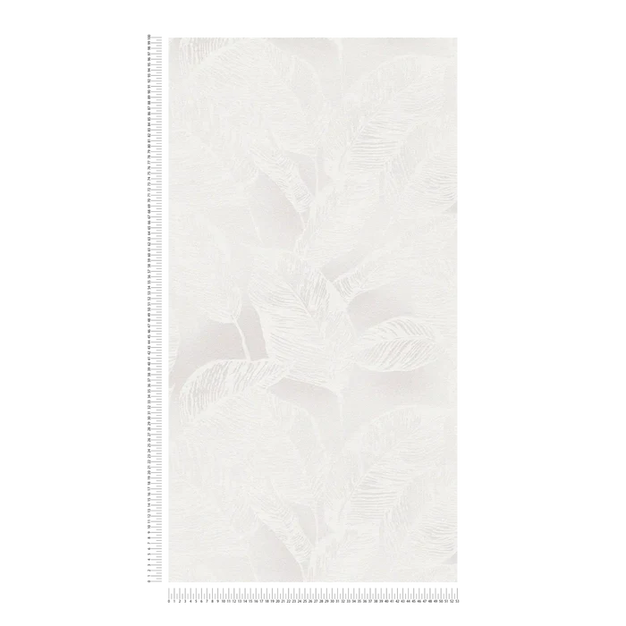 Banana Grove - Leaf Wallpaper - White