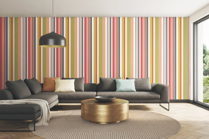 Barcode Wallpaper - Olive Mix