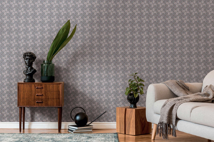Baroque Pattern II Wallpaper - Grey