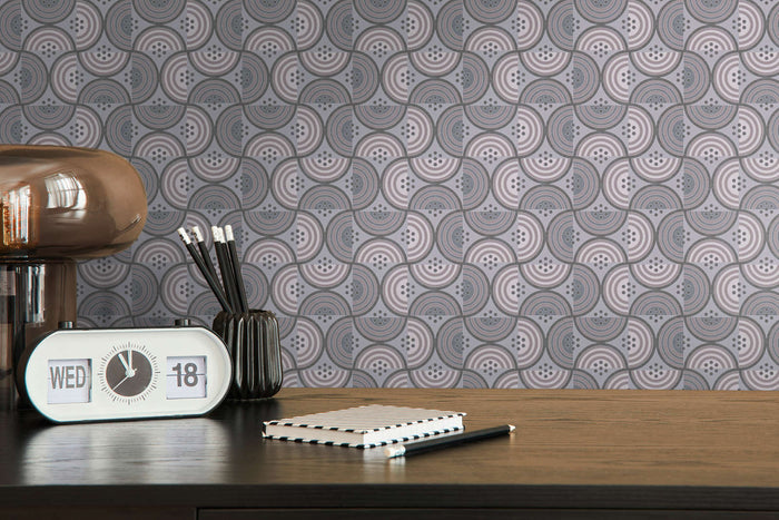 Baroque Pattern II Wallpaper - Grey