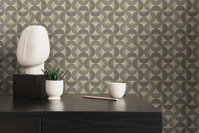 Baroque Pattern II Wallpaper - Sand