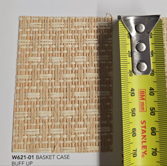 Basket Case - Grasscloth Wallpaper - Buff Up