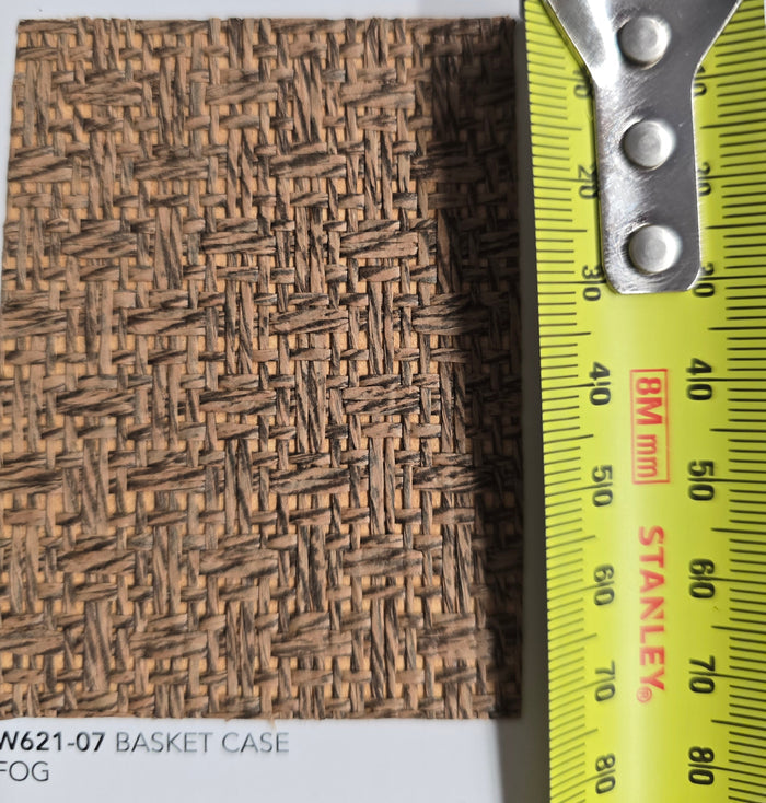 Basket Case - Grasscloth Wallpaper - Fog