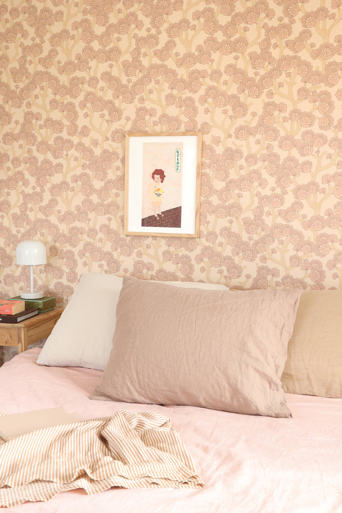 Beachy Breeze Wallpaper - Ballet Pink