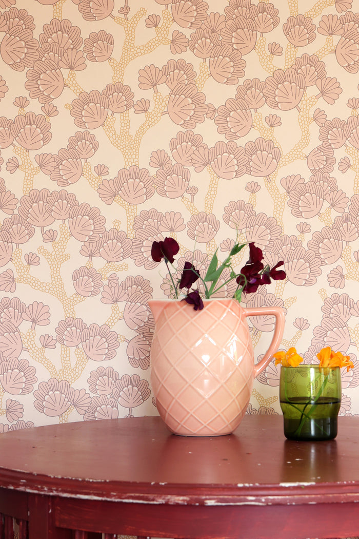 Beachy Breeze Wallpaper - Ballet Pink