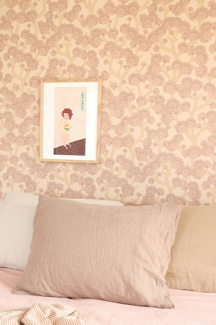 Beachy Breeze Wallpaper - Ballet Pink
