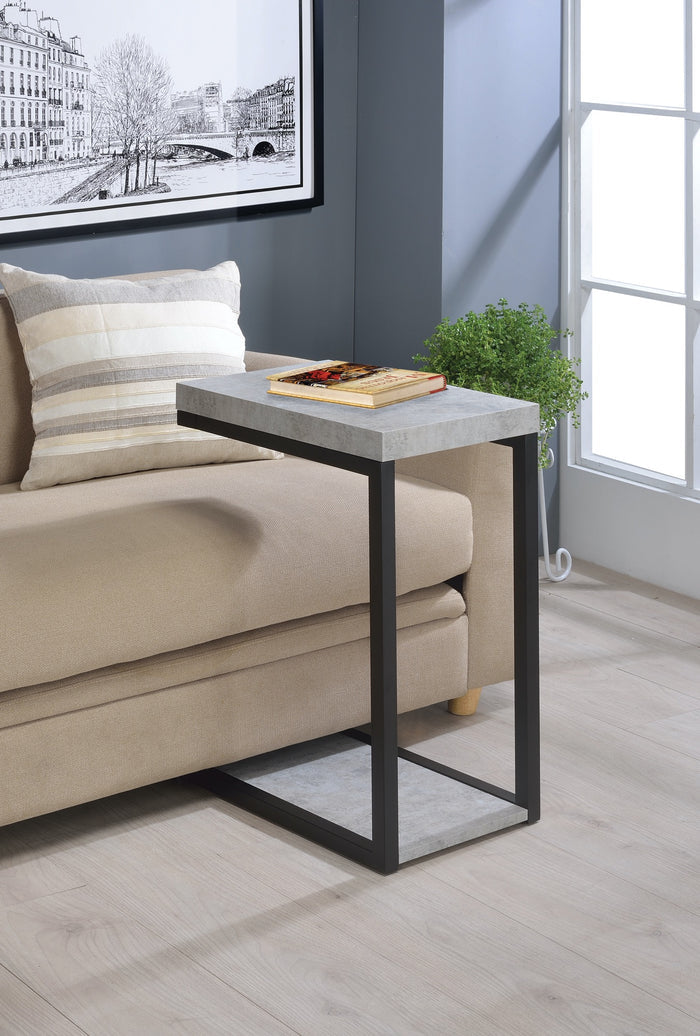 Beck Accent Table Cement And Black - Adams Furniture
