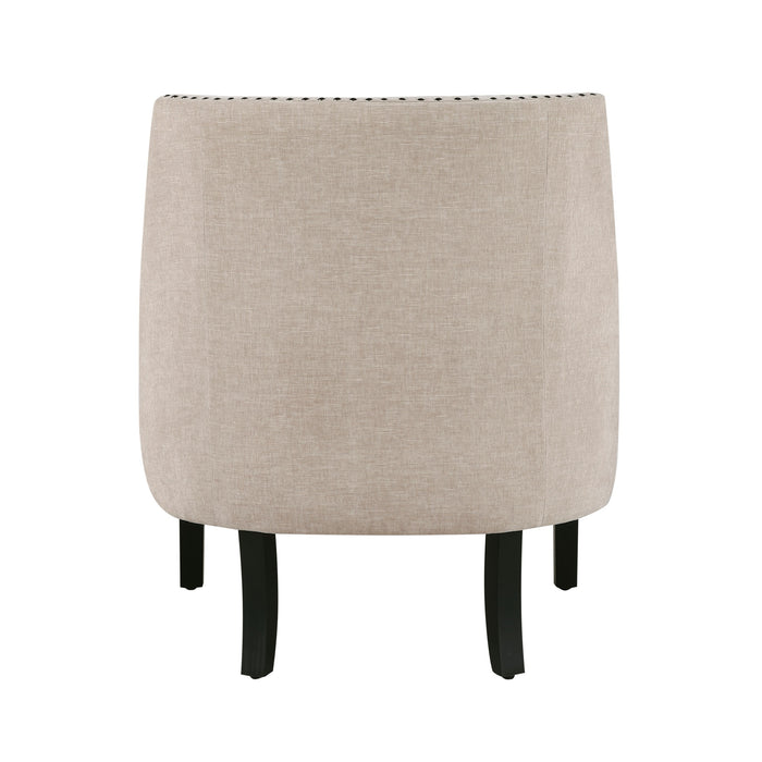 Beige Nailhead Accent Chair - Adams Furniture