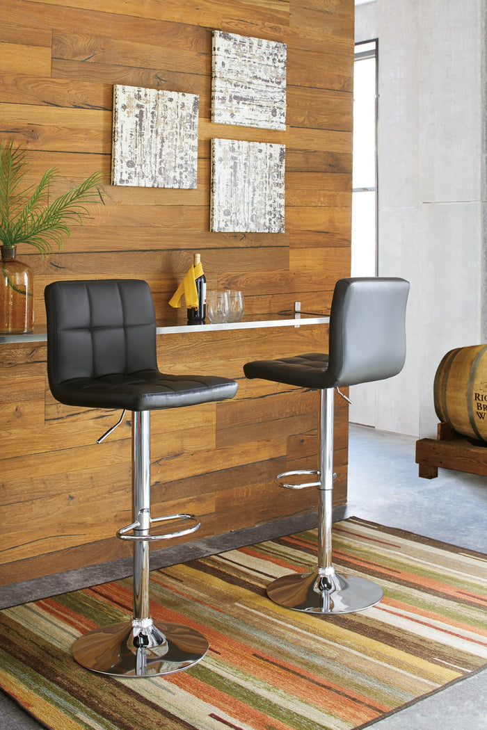 Bellatier Adjustable Height Bar Stool - Adams Furniture
