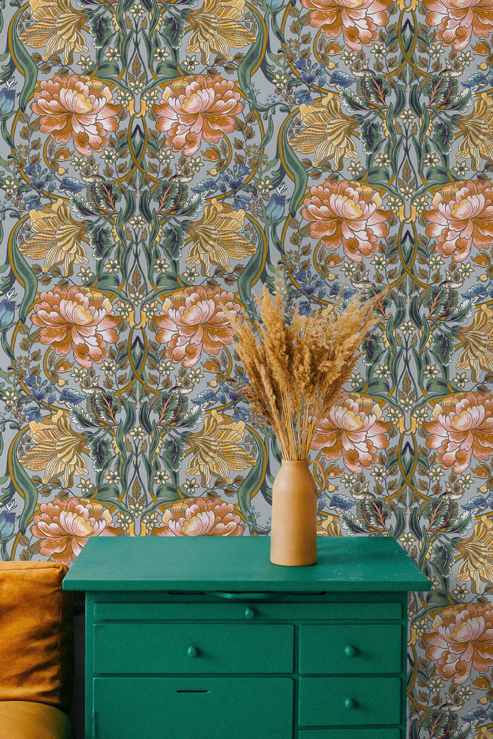Belle-Epoque Wallpaper - Blue