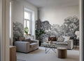 Bellewood Clouds - Black - Custom Sized Wallpaper Mural (per m2)
