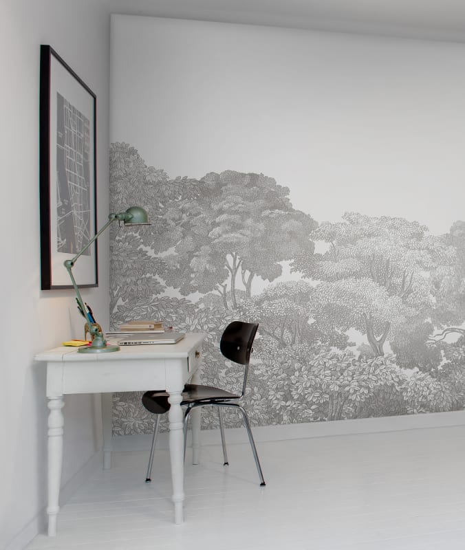 Bellewood Clouds - Grey - Custom Sized Wallpaper Mural (per m2)