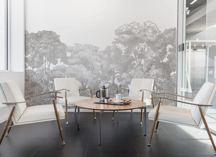Bellewood Clouds - Grey - Custom Sized Wallpaper Mural (per m2)