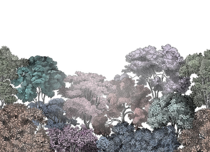 Bellewood Clouds - Rainbow - Custom Sized Wallpaper Mural (per m2)