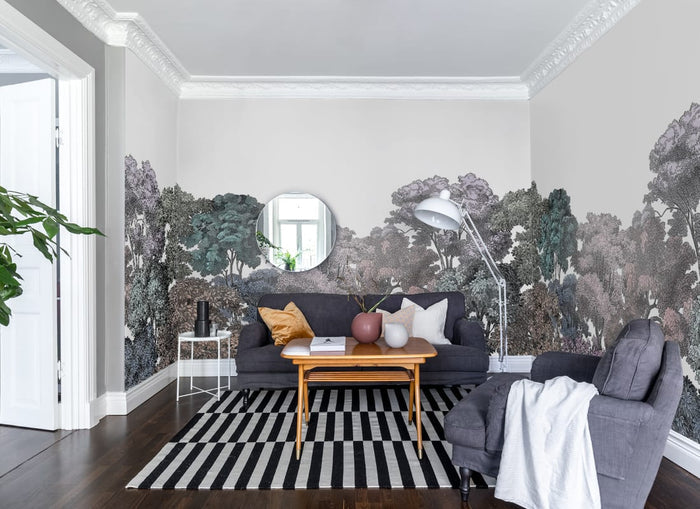 Bellewood Clouds - Rainbow - Custom Sized Wallpaper Mural (per m2)
