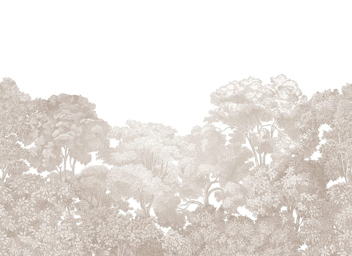 Bellewood Clouds - Sand - Custom Sized Wallpaper Mural (per m2)