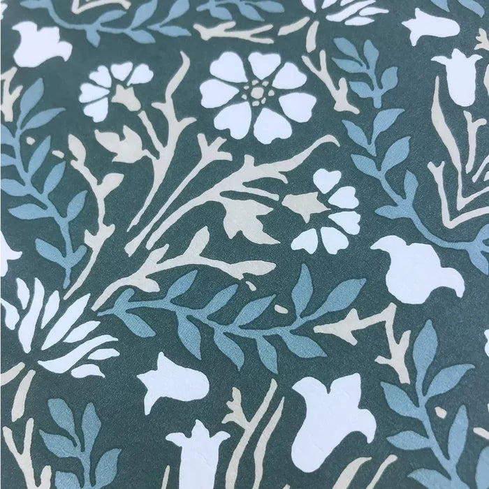 Bellflowers Wallpaper - Morris - Indigo Linen