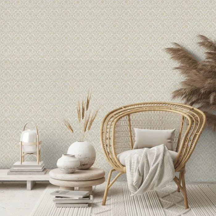 Bellflowers Wallpaper - Morris - Linen/Cream