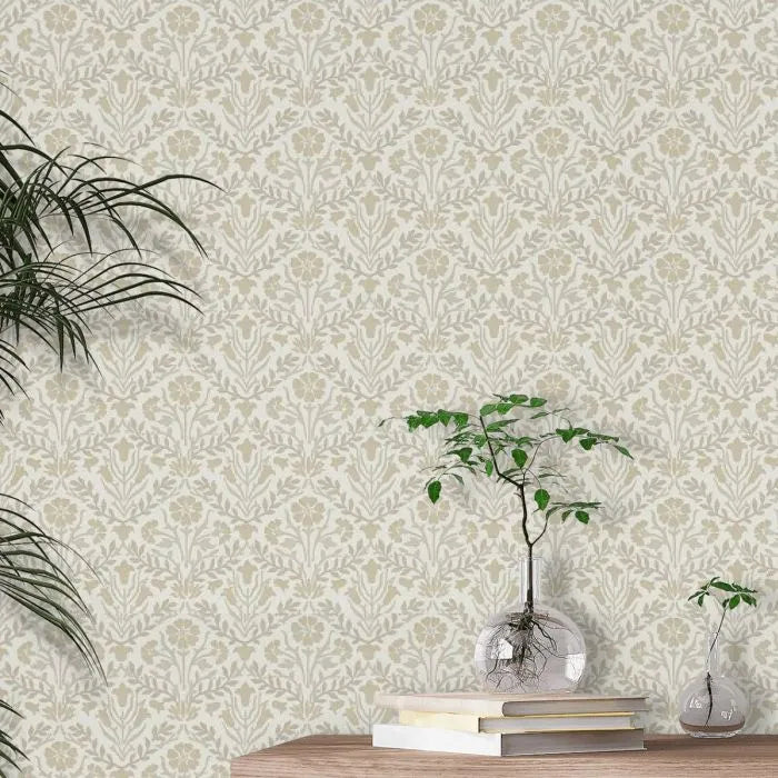 Bellflowers Wallpaper - Morris - Linen/Cream