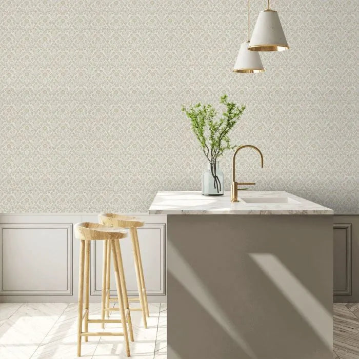 Bellflowers Wallpaper - Morris - Linen/Cream