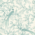 Bird Toile Wallpaper - Duckegg Blue