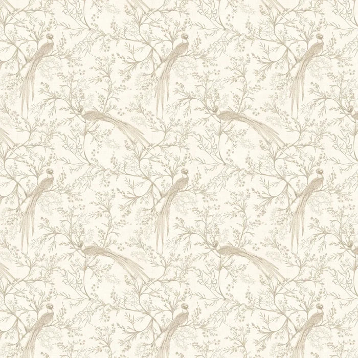 Bird Toile Wallpaper - Stone