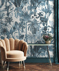 Birds Birds Mural Wallpaper - Blue