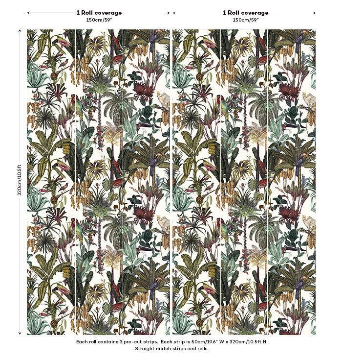 Birds Birds Mural Wallpaper - White