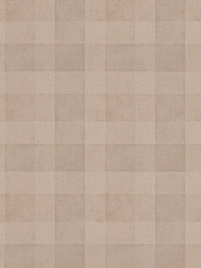 Bistro Plaid - Checkered Wallpaper - Brown