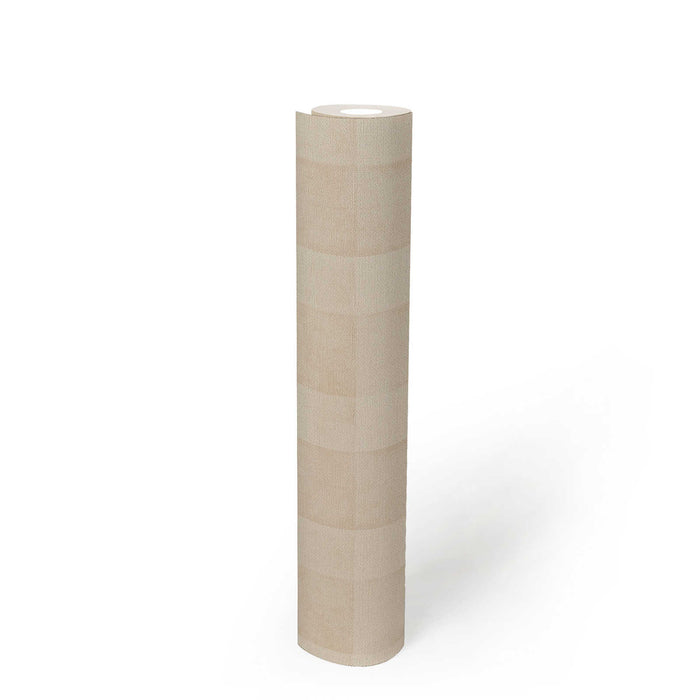 Bistro Plaid - Checkered Wallpaper - Cream