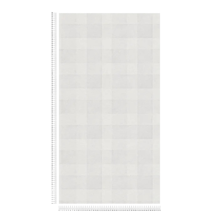Bistro Plaid - Checkered Wallpaper - Grey