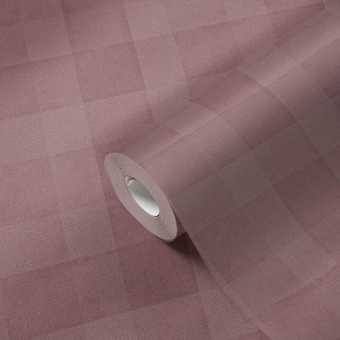 Bistro Plaid - Checkered Wallpaper - Purple
