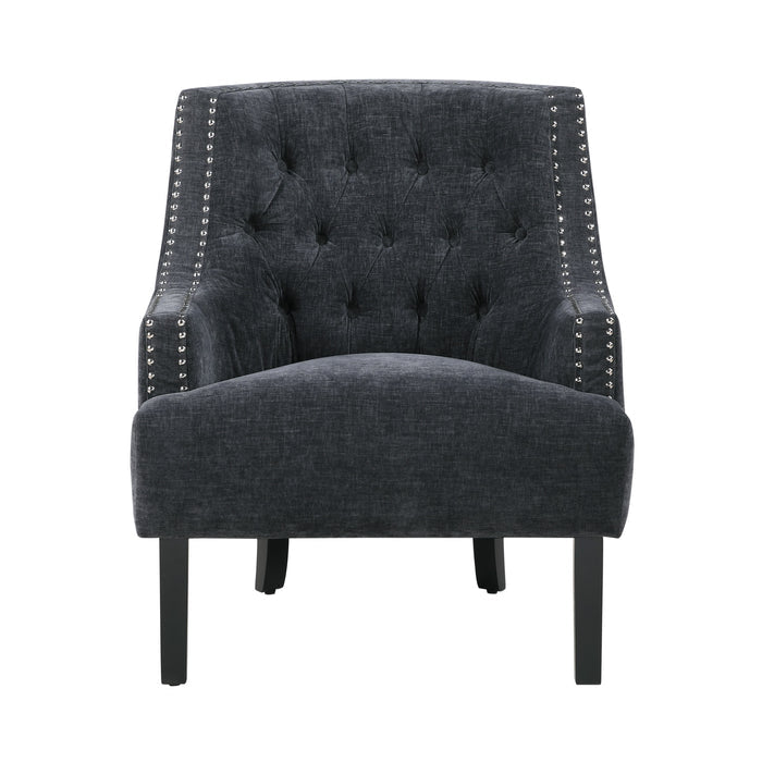 Black Nailhead Accent Chair - Adams Furniture