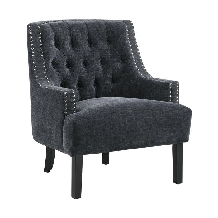 Black Nailhead Accent Chair - Adams Furniture